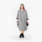  Ballonkleid von AKH Fashion aus Baumwolle, 1444.02088, Schwarz/Weiß, Schick, Modern