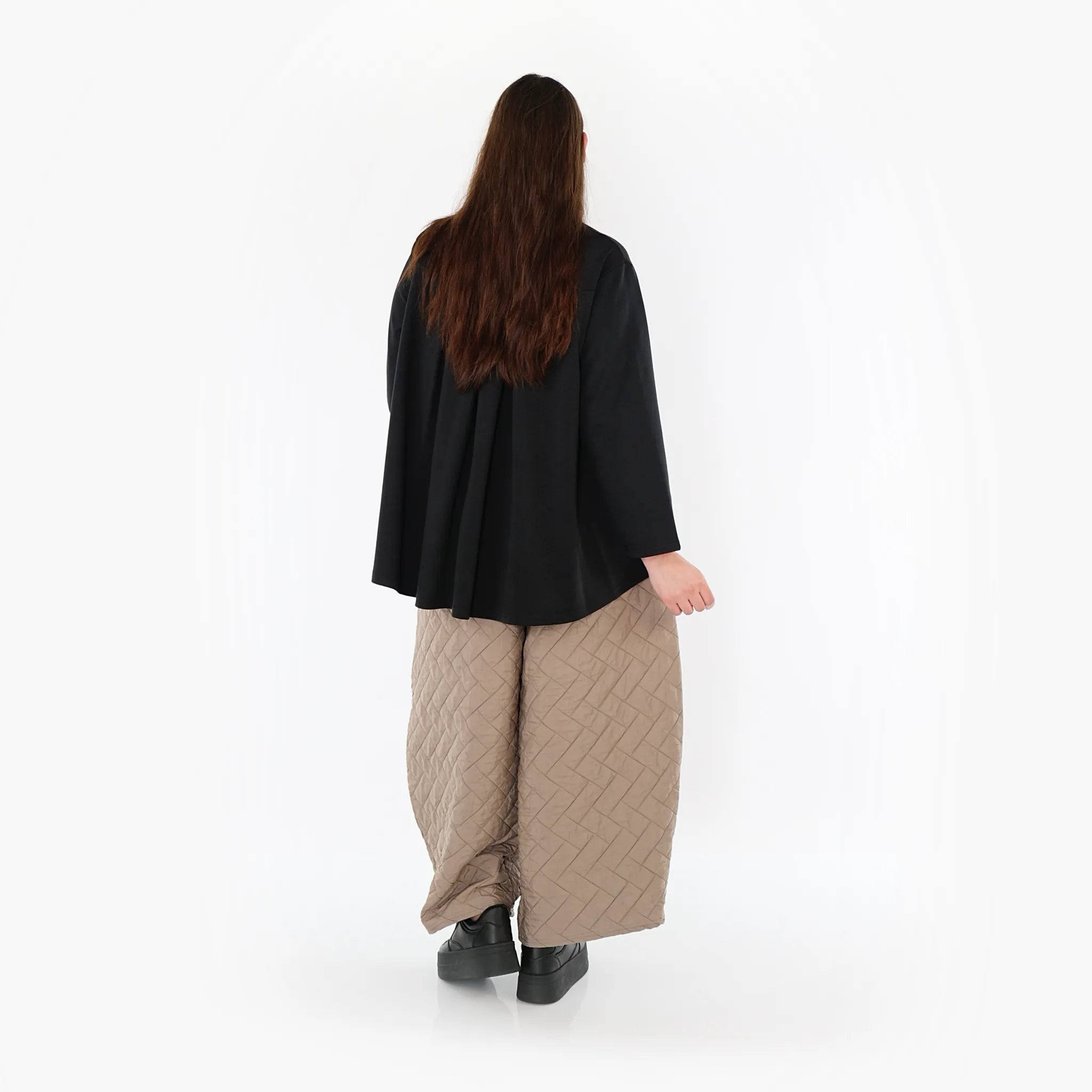  Ballonhose von AKH Fashion aus Materialmix, 1448.08069, Cognac, Kariert, Schick, Modern