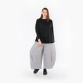  Ballonhose von AKH Fashion aus Materialmix, 1448.08069, Hellgrau, Kariert, Schick, Modern