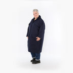  AKH Fashion Mantel in gerader Form, aus Materialmix, 1450.07044, Navy, Jacquard, Schick