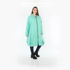  Ballonmantel von AKH Fashion aus Materialmix, 1450.00142, Mintgrün, Jacquard, Schick