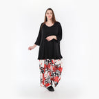  Ballonhose von AKH Fashion aus Materialmix, 1451.08069, Rot/Weiß/Schwarz, Punkte, Schick