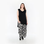  Ballonhose von AKH Fashion aus Materialmix, 1453.08069, Schwarz/Weiß, Abstrakt, Schick