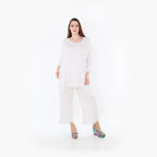  A-Form Bigshirt von AKH Fashion aus Materialmix, 1457.06862, Weiß, Ausgefallen, Zeitlos