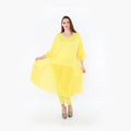  A-Form Kleid von AKH Fashion aus Materialmix, 1457.07048, Gelb, Ausgefallen, Zeitlos