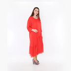  A-Form Kleid von AKH Fashion aus Materialmix, 1457.07048, Rot, Ausgefallen, Zeitlos