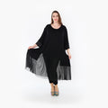  A-Form Kleid von AKH Fashion aus Materialmix, 1457.07048, Schwarz, Ausgefallen, Zeitlos