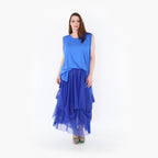  Ballonrock von AKH Fashion aus Materialmix, 1457.07049, Royalblau, Ausgefallen, Zeitlos