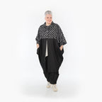  Ballonmantel von AKH Fashion aus Baumwolle, 1463.07055, Schwarz/Grau, Kariert, Schick