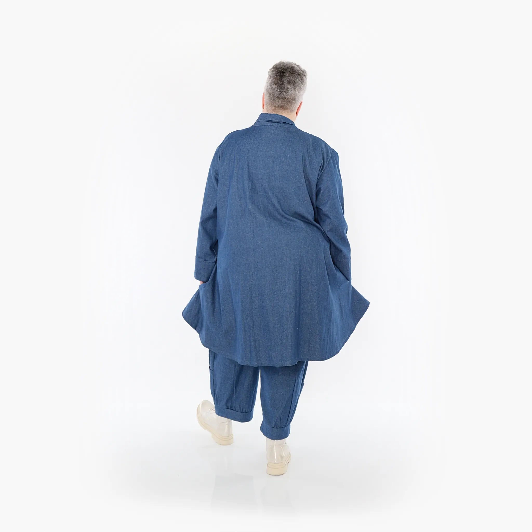  A-Form Cardigan von AKH Fashion aus Polyester, 1466.07040, Jeansblau, Ausgefallen, Zeitlos