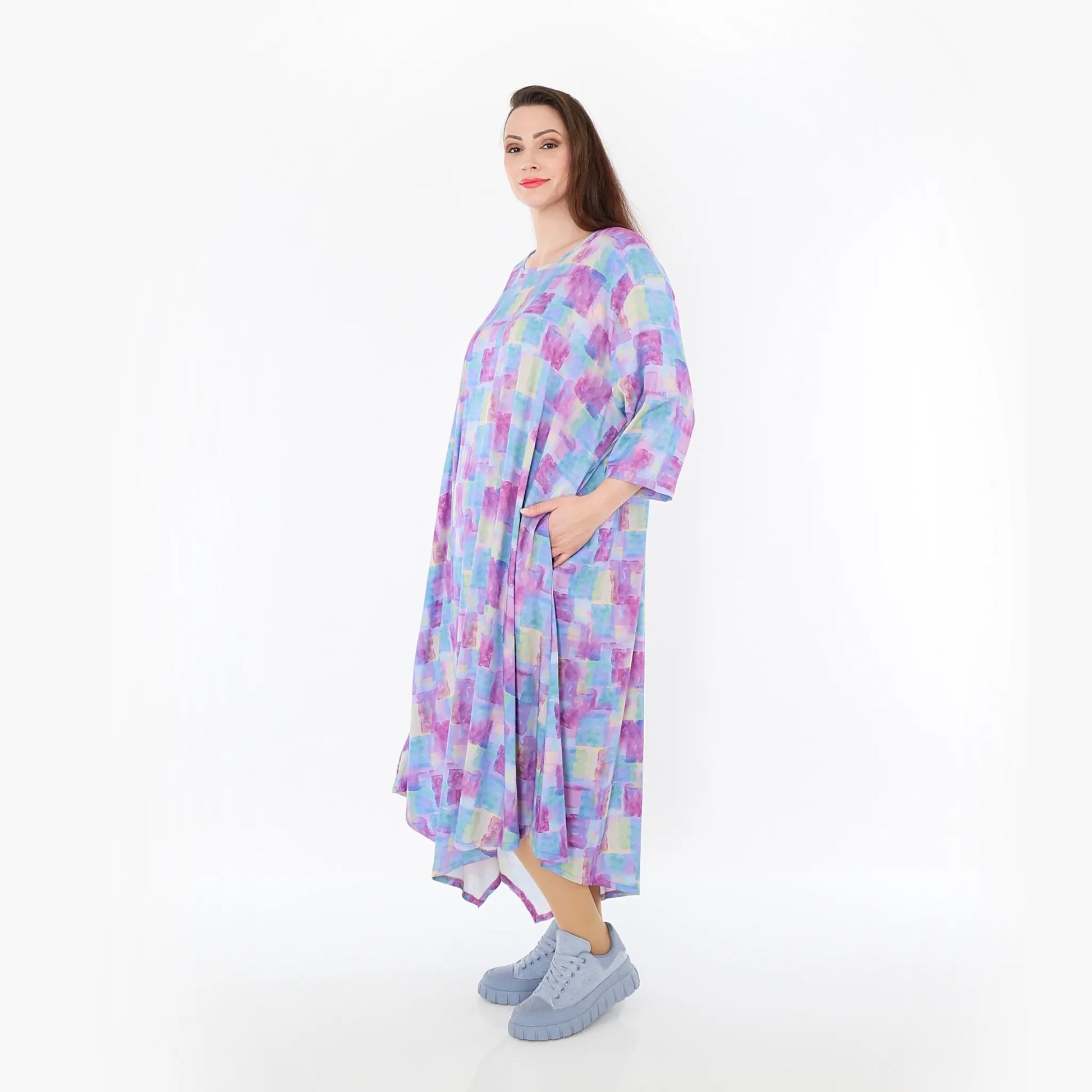  Ballonkleid von AKH Fashion aus Viskose, 1469.01927, Multicolor, Farbmix, Ausgefallen