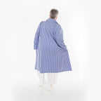  A-Form Bluse von AKH Fashion aus Baumwolle, 1472.07057, Blau/Weiß, Streifen, Ausgefallen