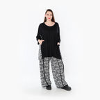  A-Form Bigshirt von AKH Fashion aus Viskose, 1475.07069, Schwarz/Weiß, Buchstaben, Schick