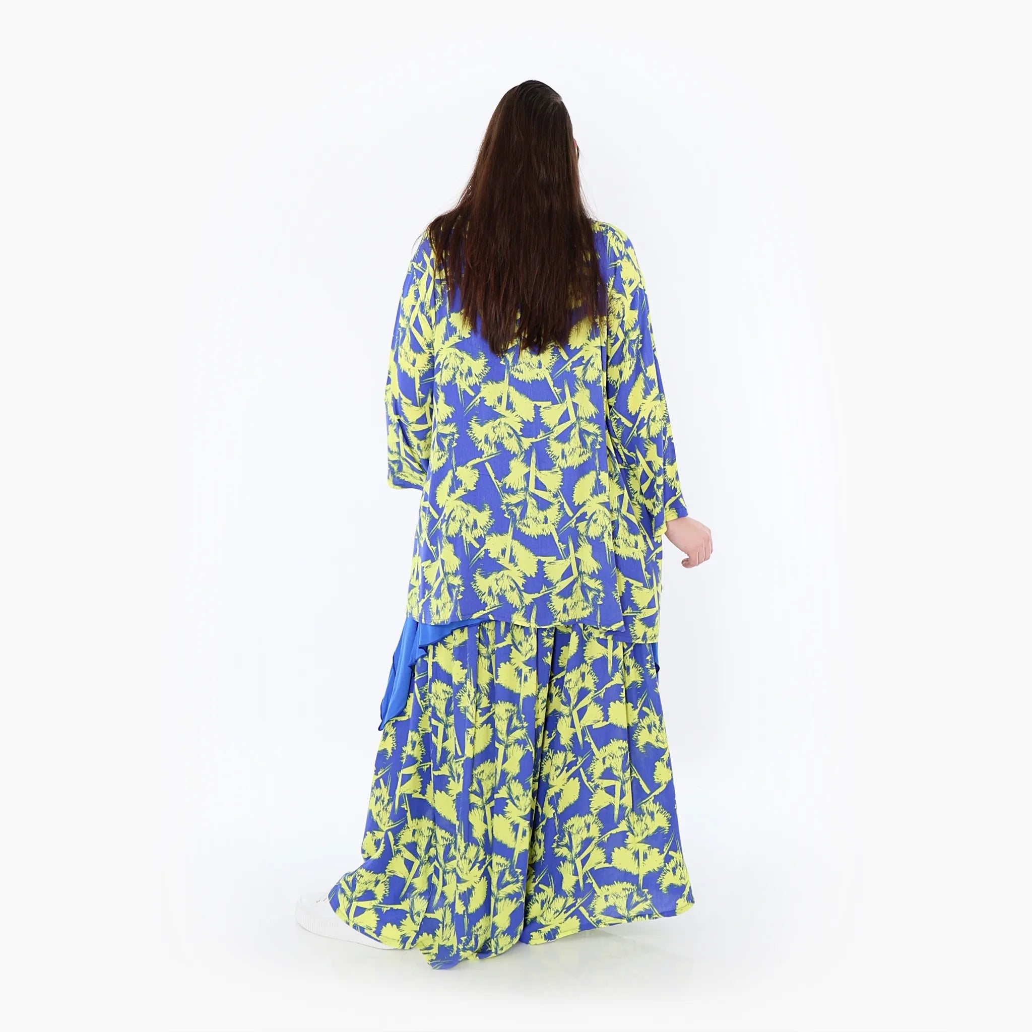  Palazzo Hose von AKH Fashion aus Viskose, 1476.07077, Blau/Gelb, Batik, Ausgefallen