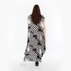  Ballonkleid von AKH Fashion aus Viskose, 1481.04491, Schwarz/Weiß, Punkte, Ausgefallen