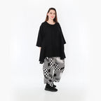  Ballonhose von AKH Fashion aus Viskose, 1481.08069, Schwarz/Weiß, Punkte, Ausgefallen