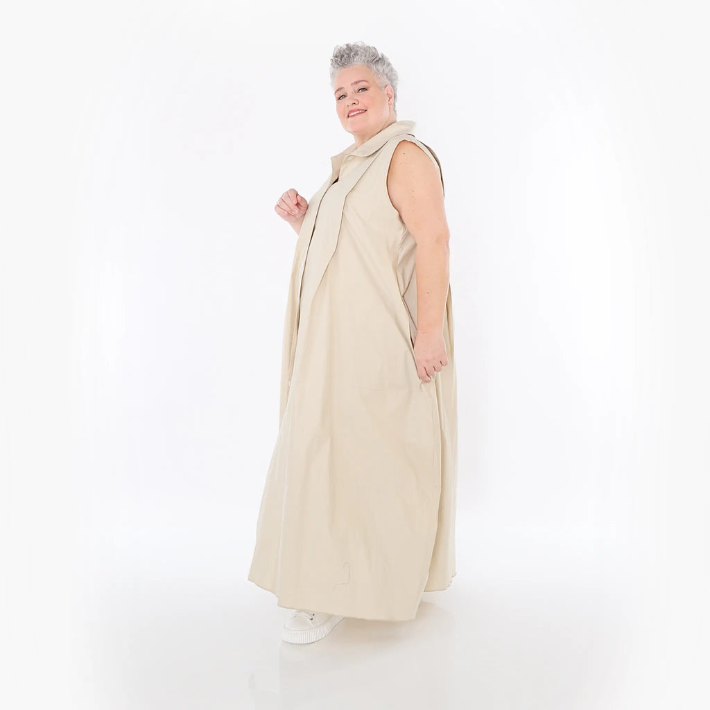 Ballon Weste von AKH Fashion aus Baumwolle, 1482.07066, Beige, Ausgefallen, Zeitlos