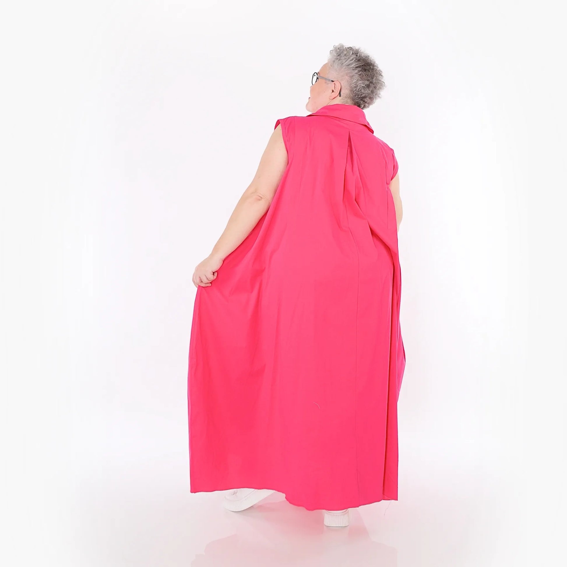  Ballon Weste von AKH Fashion aus Baumwolle, 1482.07066, Fuchsia, Ausgefallen, Zeitlos