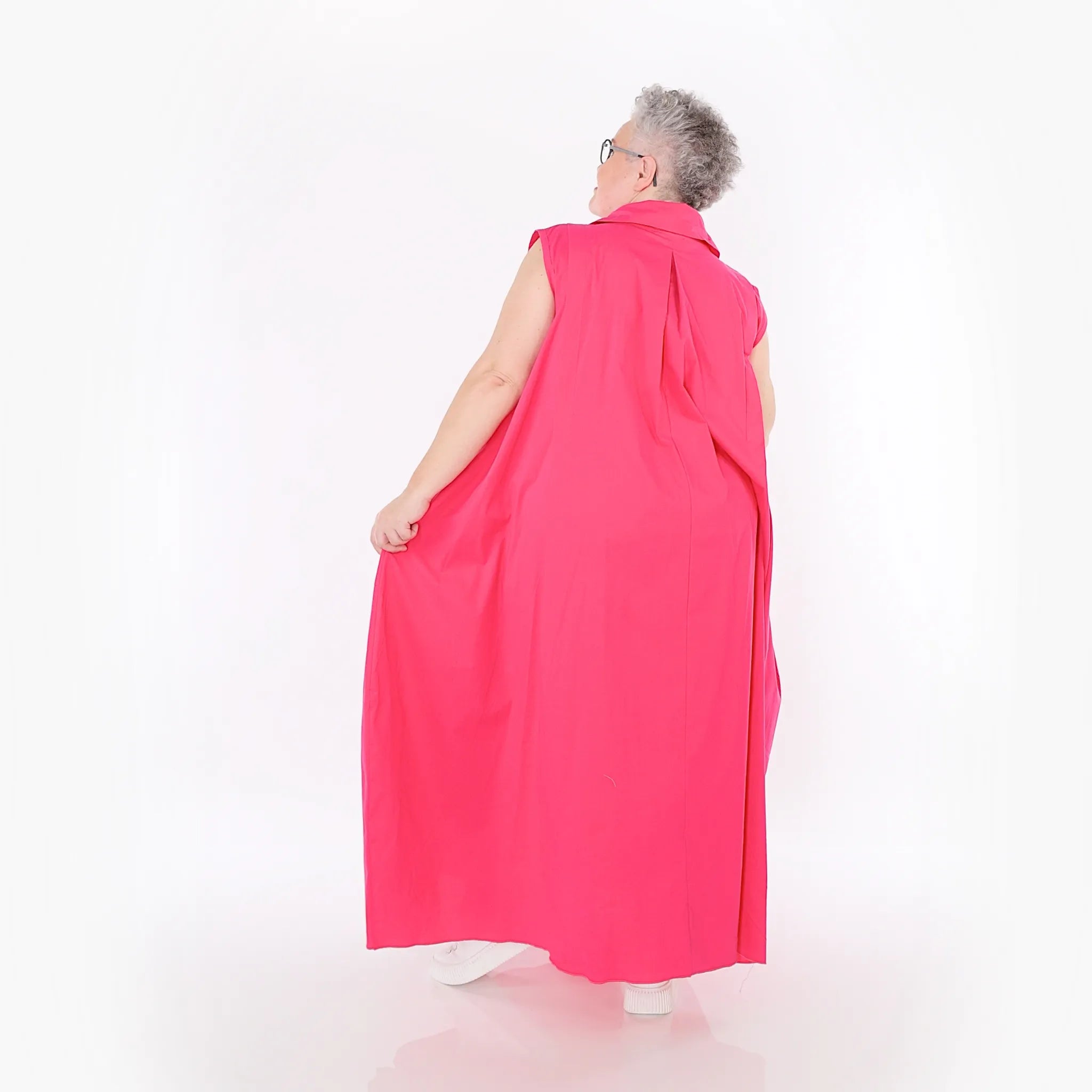  Ballon Weste von AKH Fashion aus Baumwolle, 1482.07066, Fuchsia, Ausgefallen, Zeitlos