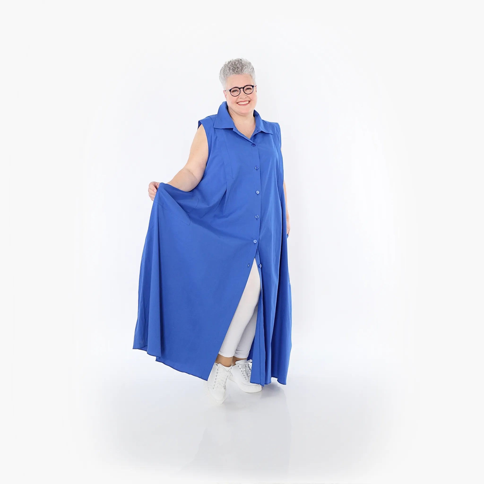  Ballon Weste von AKH Fashion aus Baumwolle, 1482.07066, Royalblau, Ausgefallen, Zeitlos