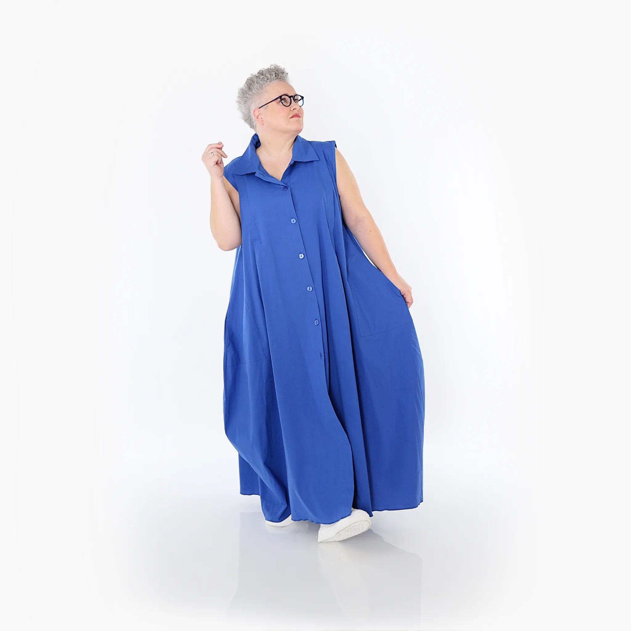  Ballon Weste von AKH Fashion aus Baumwolle, 1482.07066, Royalblau, Ausgefallen, Zeitlos