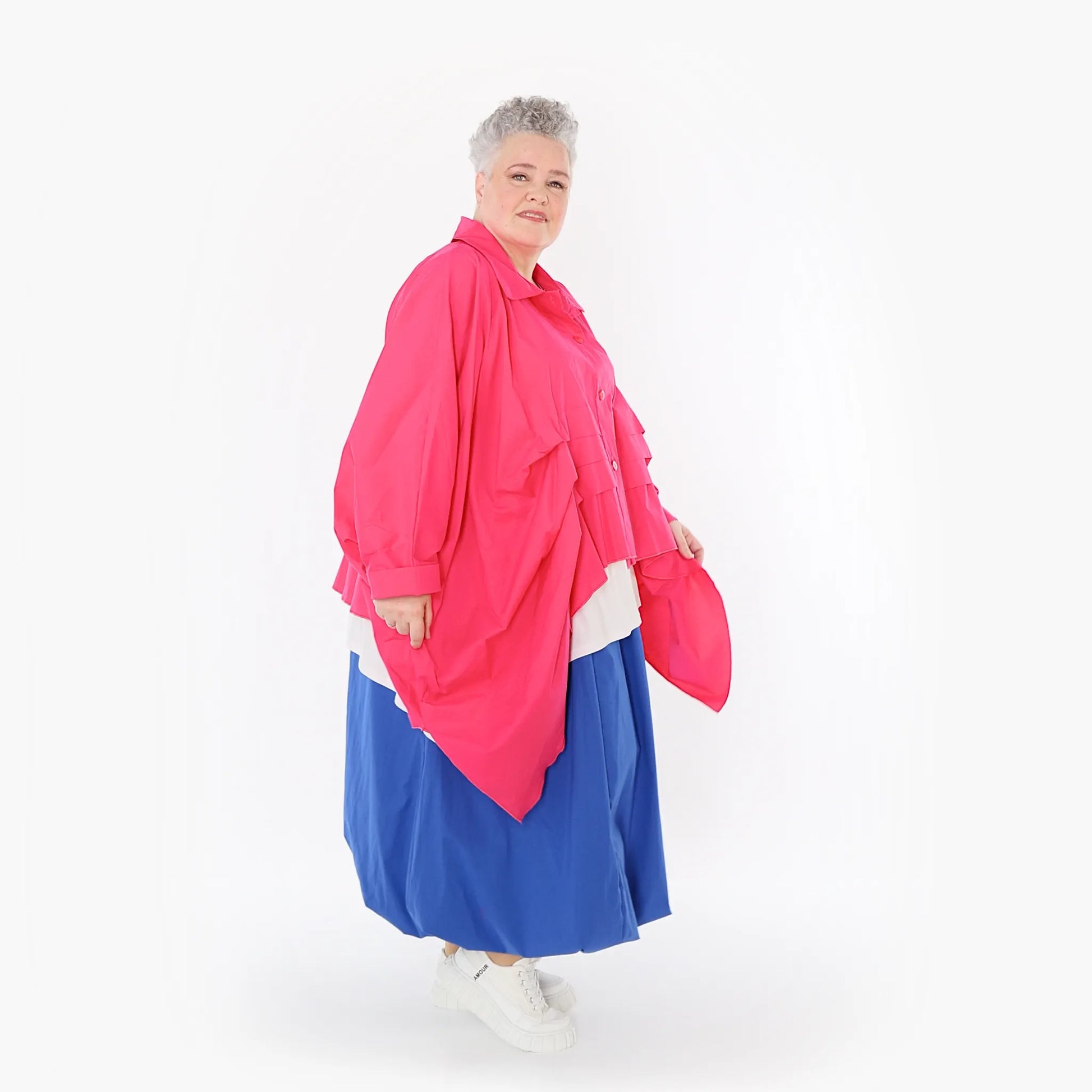  Ballonrock von AKH Fashion aus Baumwolle, 1482.07081, Royalblau, Ausgefallen, Zeitlos