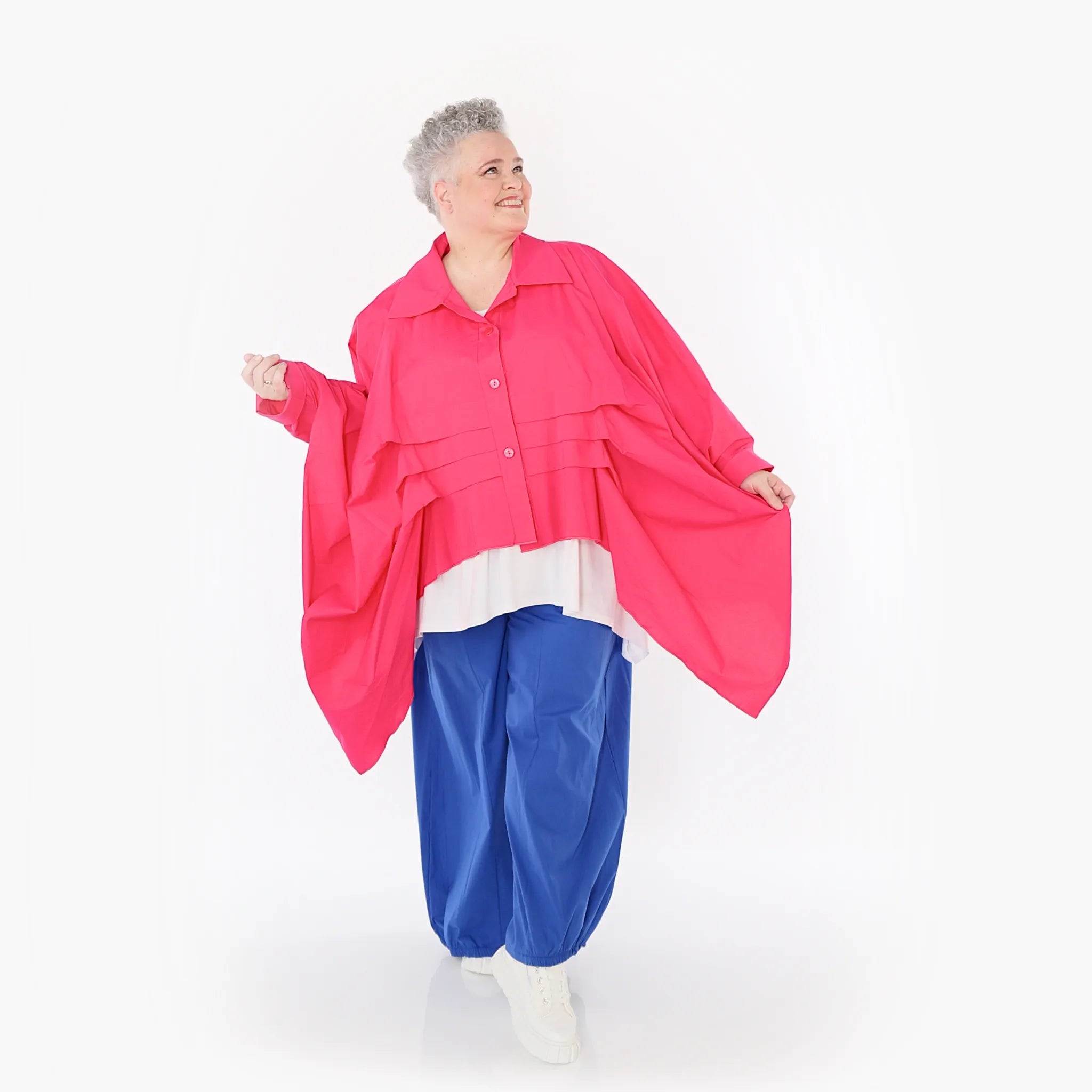  Ballonhose von AKH Fashion aus Baumwolle, 1482.07083, Royalblau, Ausgefallen, Zeitlos