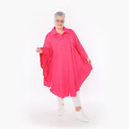  AKH Fashion Bluse in gerundeter Form, aus Baumwolle, 1482.07085, Fuchsia, Ausgefallen