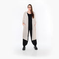  AKH Fashion Cardigan in gerader Form, aus Baumwolle, 1500.07068, Beige, Ausgefallen