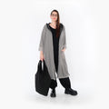  AKH Fashion Cardigan in gerader Form, aus Baumwolle, 1500.07068, Grau, Ausgefallen, Schick