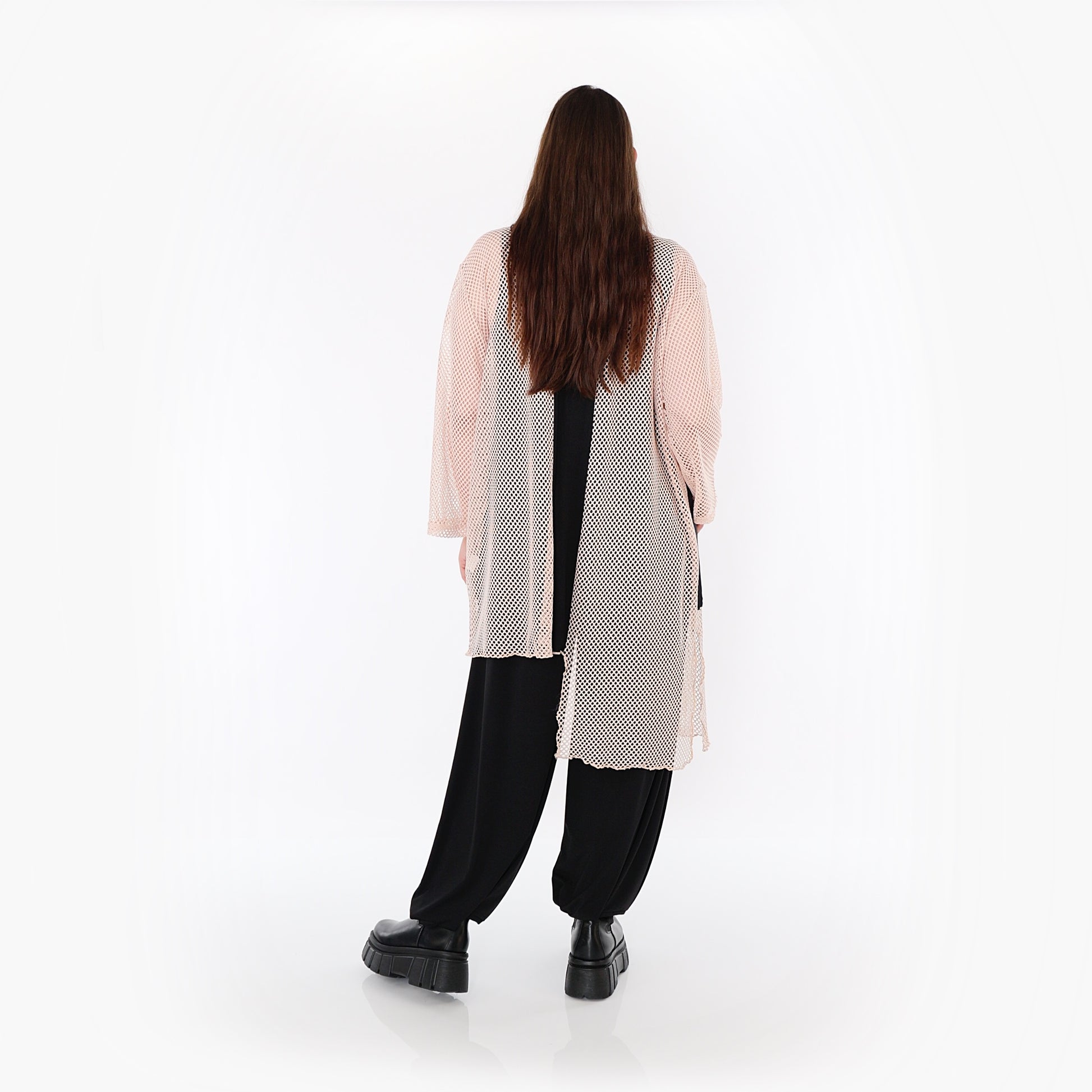  AKH Fashion Bluse in asymmetrischer Form, aus Baumwolle, 1500.07101, Mauve/Schwarz, Schick