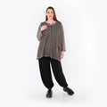 AKH Fashion Jacke in gerader Form, aus Baumwolle, 1500.07109, Taupe, Ausgefallen, Zeitlos