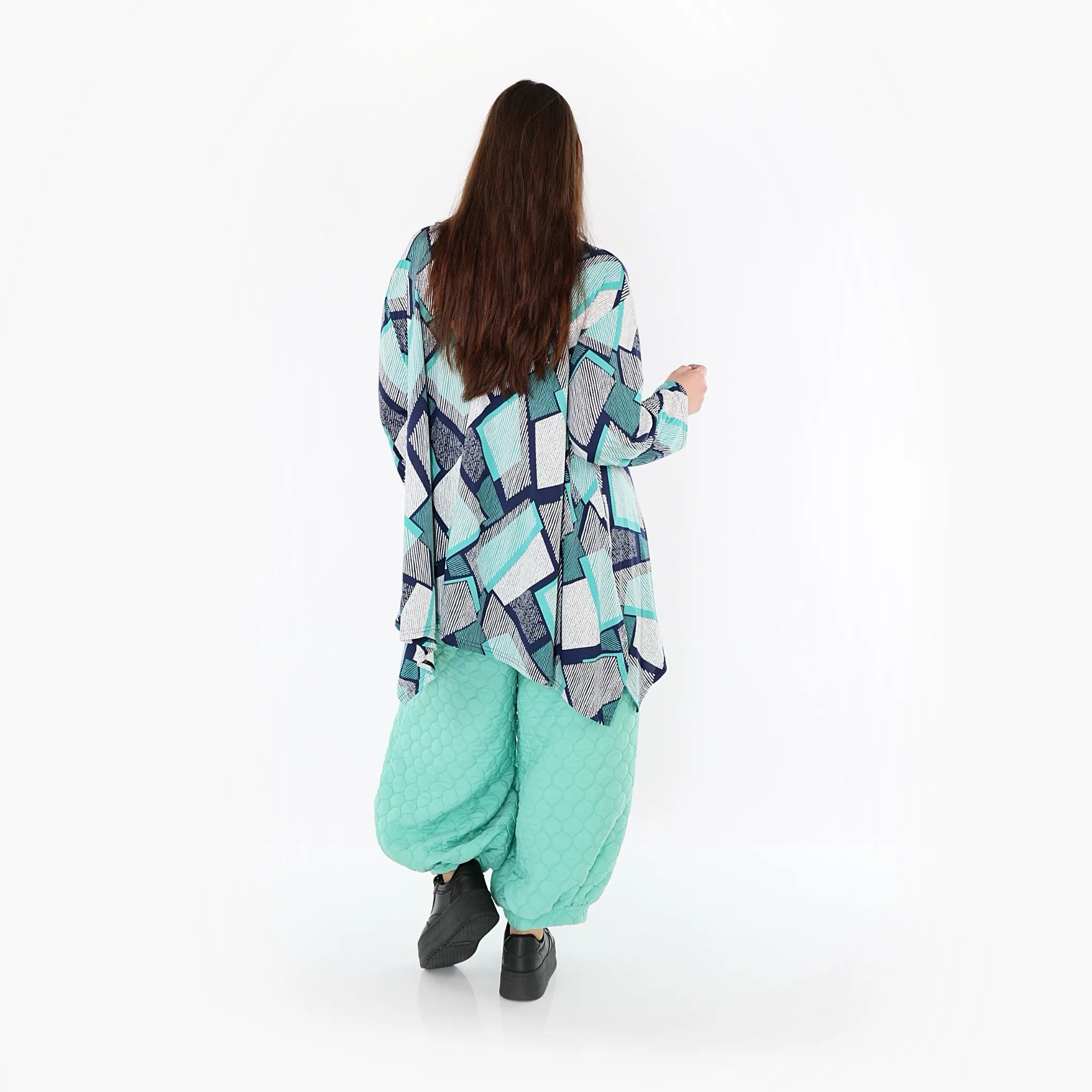  Ballonhose von AKH Fashion aus Materialmix, 1450.08067, Mintgrün, Jacquard, Schick, Schick