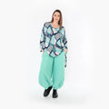  Ballonhose von AKH Fashion aus Materialmix, 1450.08067, Mintgrün, Jacquard, Schick, Schick