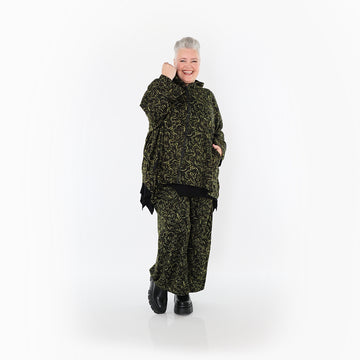  AKH Fashion Jacke in kastiger Form, aus Materialmix, 1516.07076, Neongrün