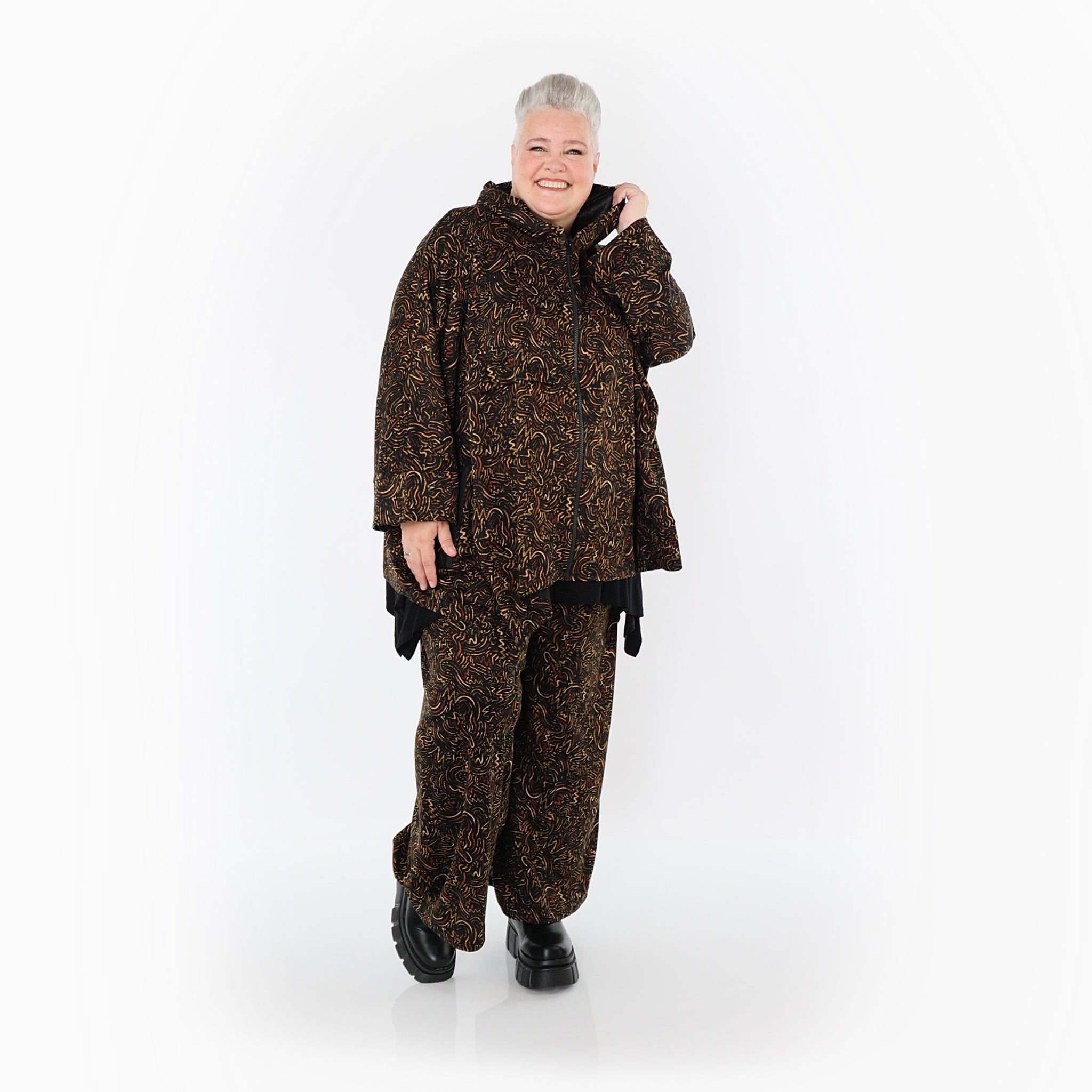 Marlene Hose von AKH Fashion aus Materialmix, 1516.07083, Cognac