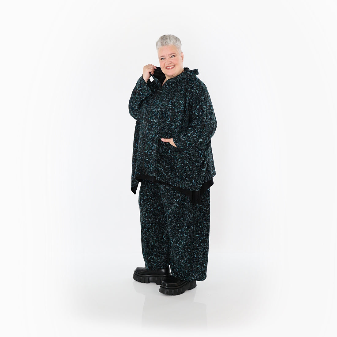 Marlene Hose von AKH Fashion aus Materialmix, 1516.07083, Petrol
