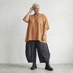 Zeitlos legeres Oversize Lagenlook A-Form Shirt mit feiner luftiger Popeline und Punkten, Rosa/Orange