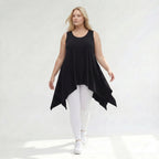 Zipfel Top von AKH Fashion aus Viskose, ausgefallene, zeitlose Lagenlook Mode