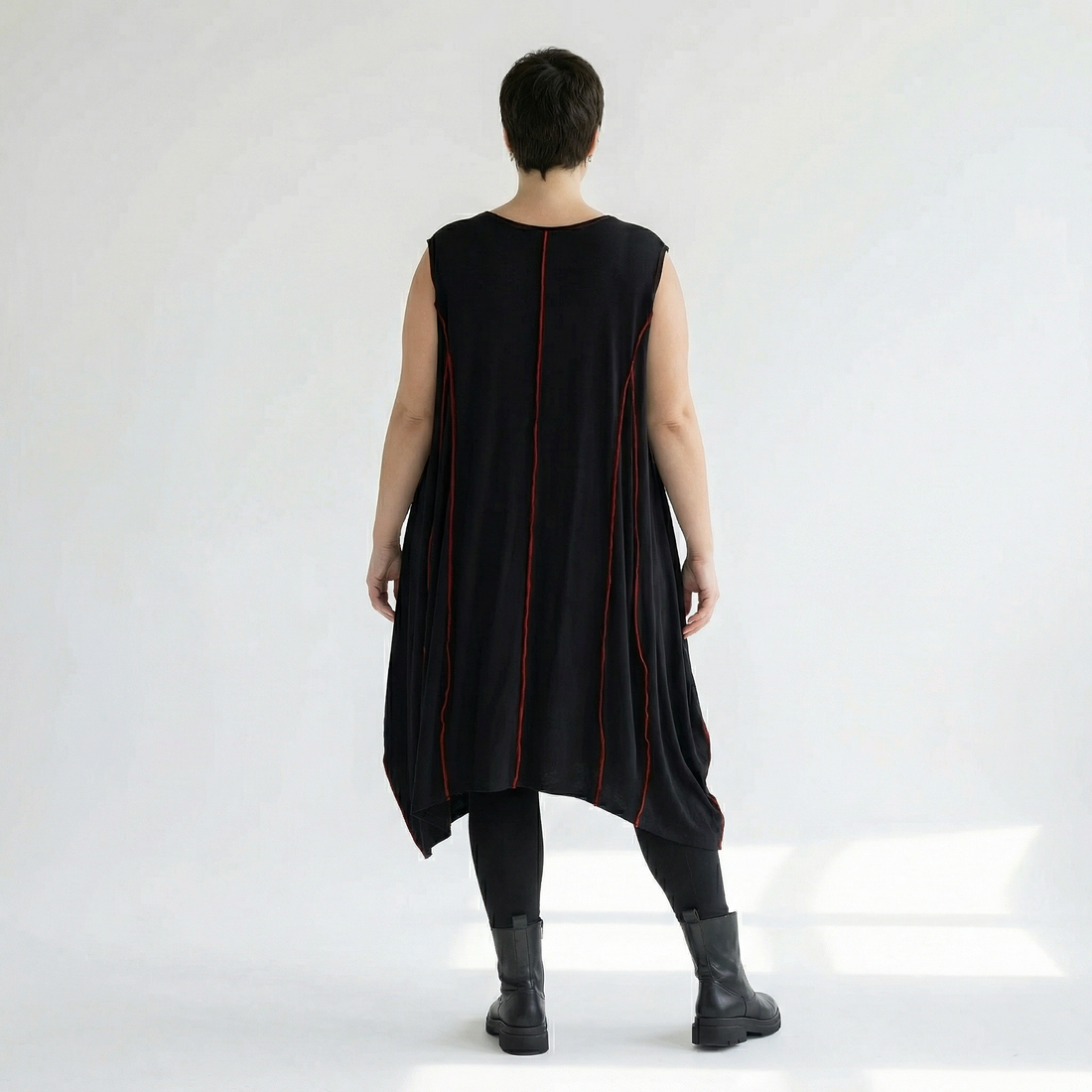  Ballon Tunika von AKH Fashion aus Viskose, 1416.06913, Schwarz/Rot, Schick, Modern, Bequem