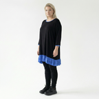  A-Form Shirt von AKH Fashion aus Viskose, 1416.06916, Schwarz/Blau, Schick, Modern, Bequem