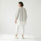 Oversize Damen Jacke, AKH Fashion, Baumwolle, gerundeter Form, Lagenlook Mode, große Größen - SEELENlook
