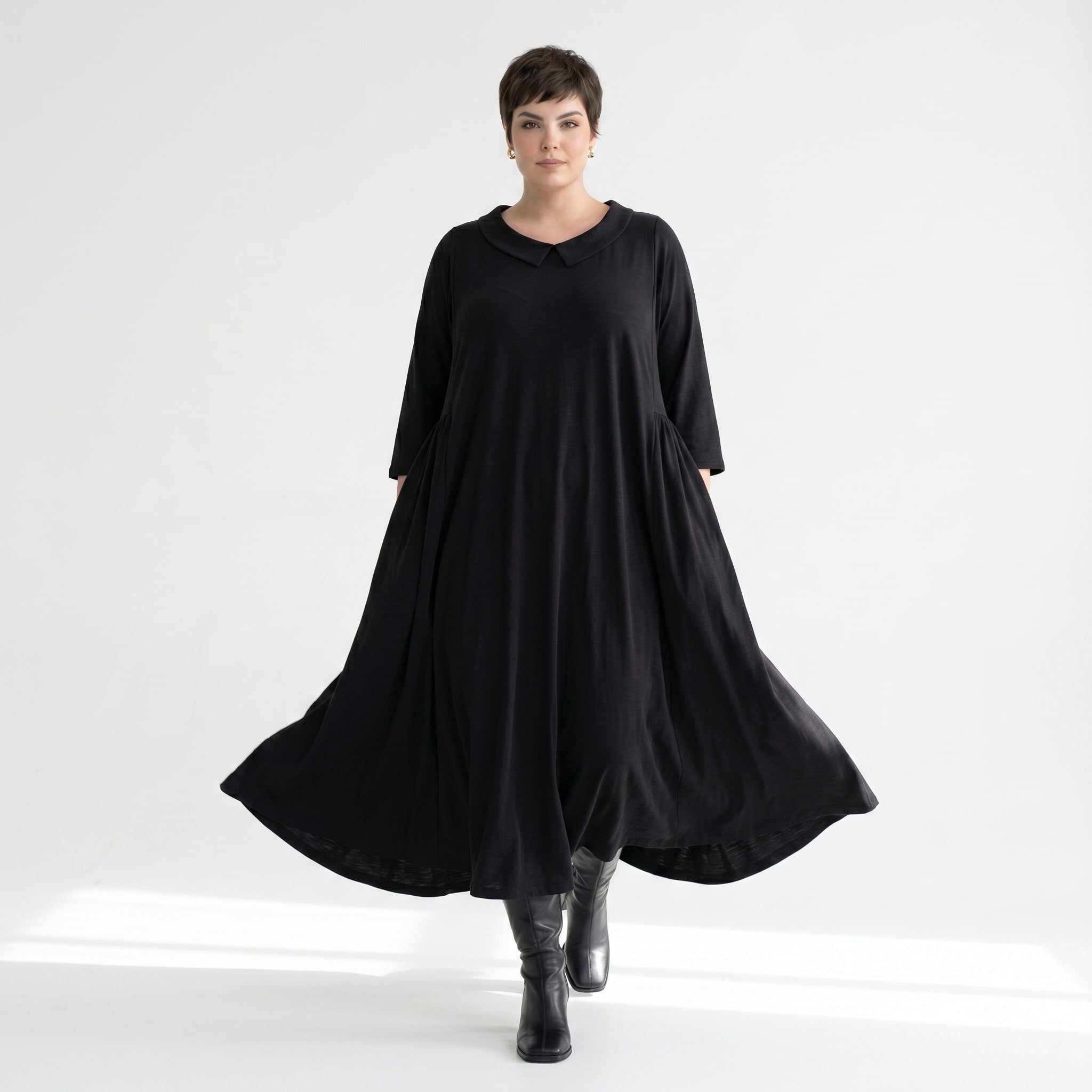 Ballonkleid von AKH Fashion aus Materialmix, ausgefallene, zeitlose Lagenlook Mode