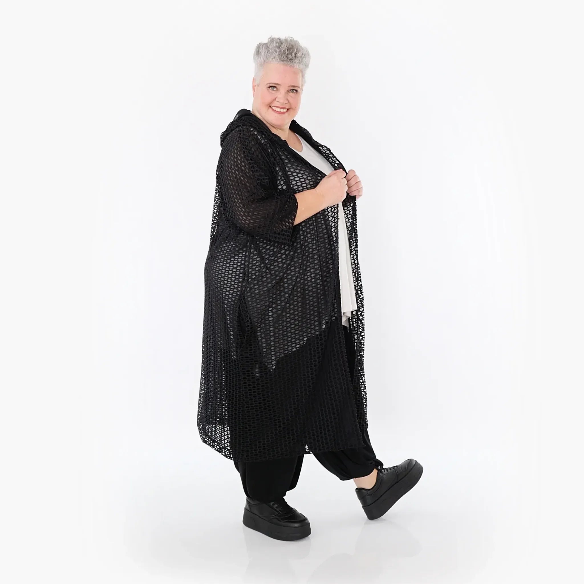 Ballonhose von AKH Fashion aus Materialmix, 1431.05920, Schwarz, Ausgefallen, Zeitlos