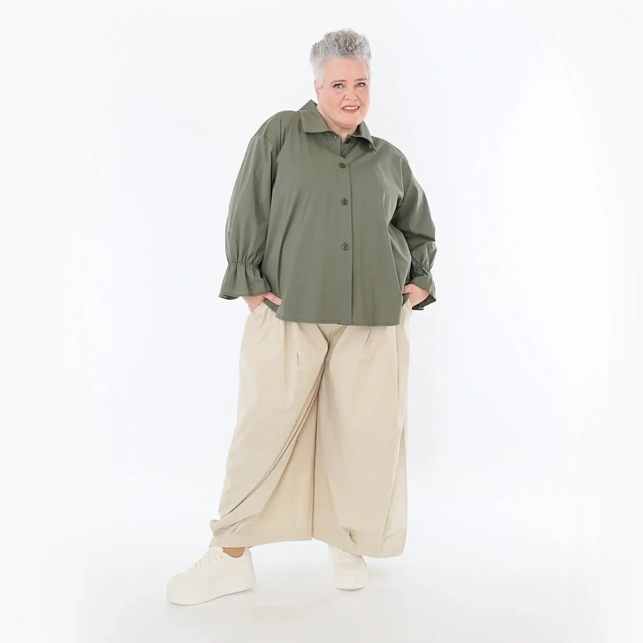 Ballonhose von AKH Fashion aus Baumwolle, 1482.07032, Beige, Ausgefallen, Zeitlos, Schick