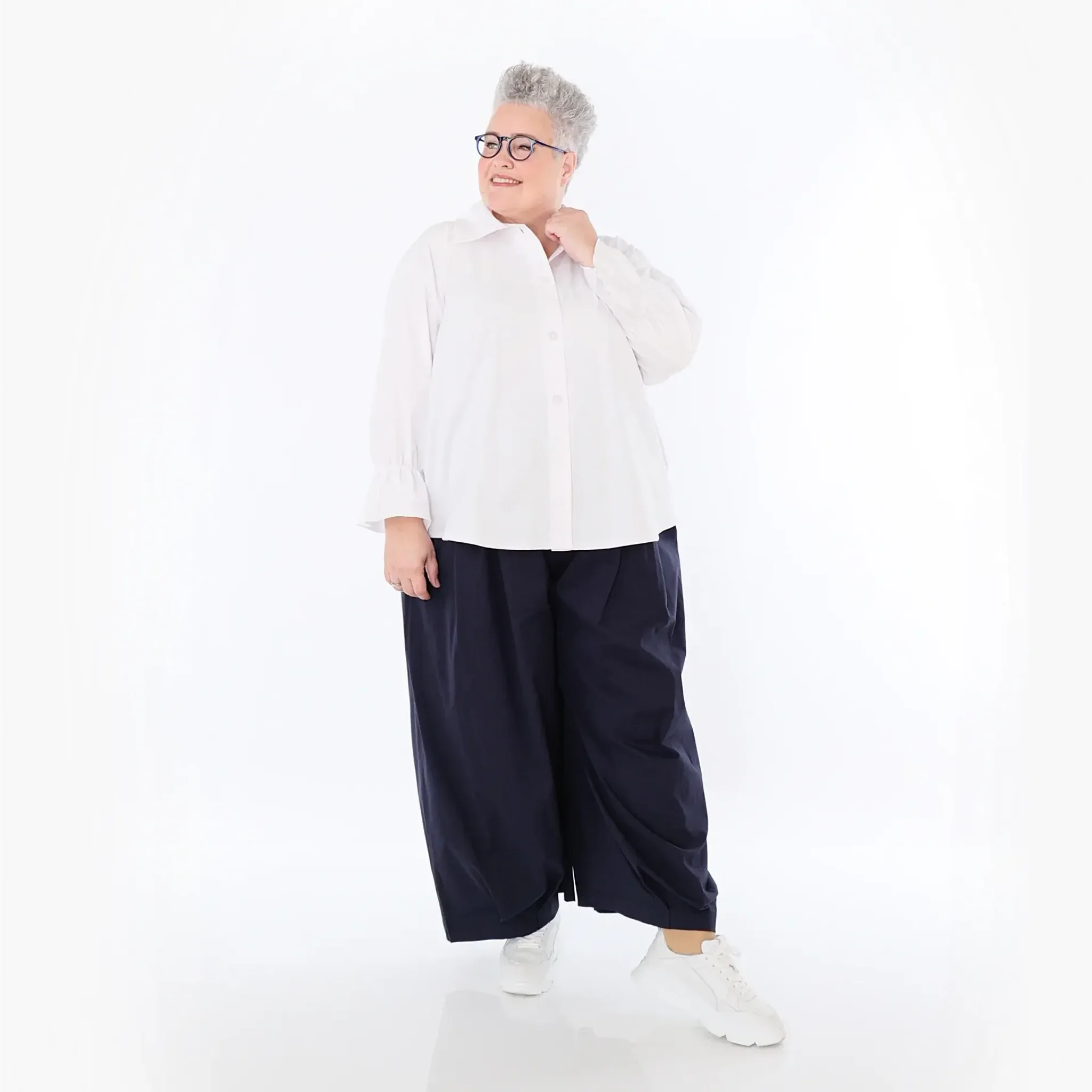  Ballonhose von AKH Fashion aus Baumwolle, 1482.07032, Marine, Ausgefallen, Zeitlos, Schick