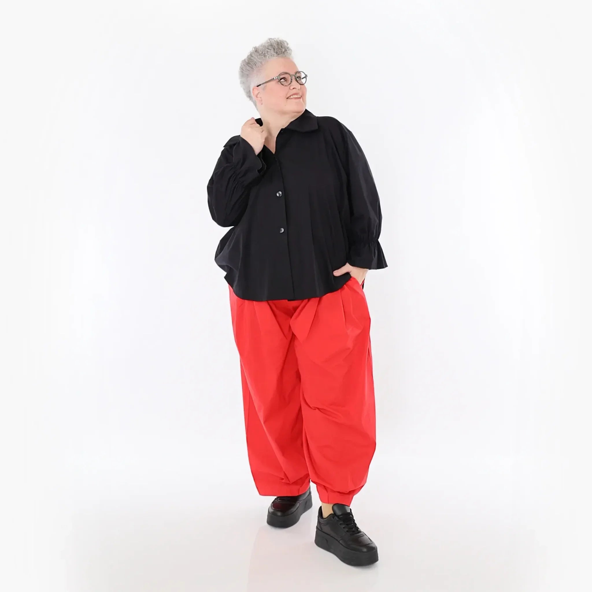  Ballonhose von AKH Fashion aus Baumwolle, 1482.07032, Rot, Ausgefallen, Zeitlos, Schick