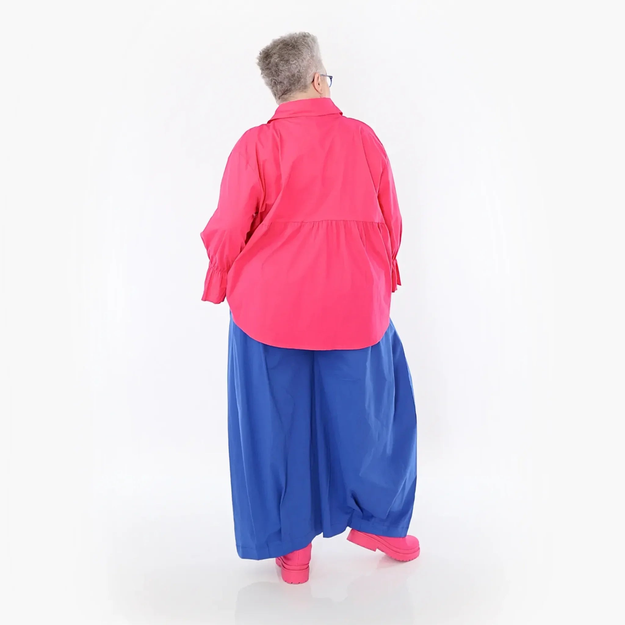  Ballonhose von AKH Fashion aus Baumwolle, 1482.07032, Royalblau, Ausgefallen, Zeitlos