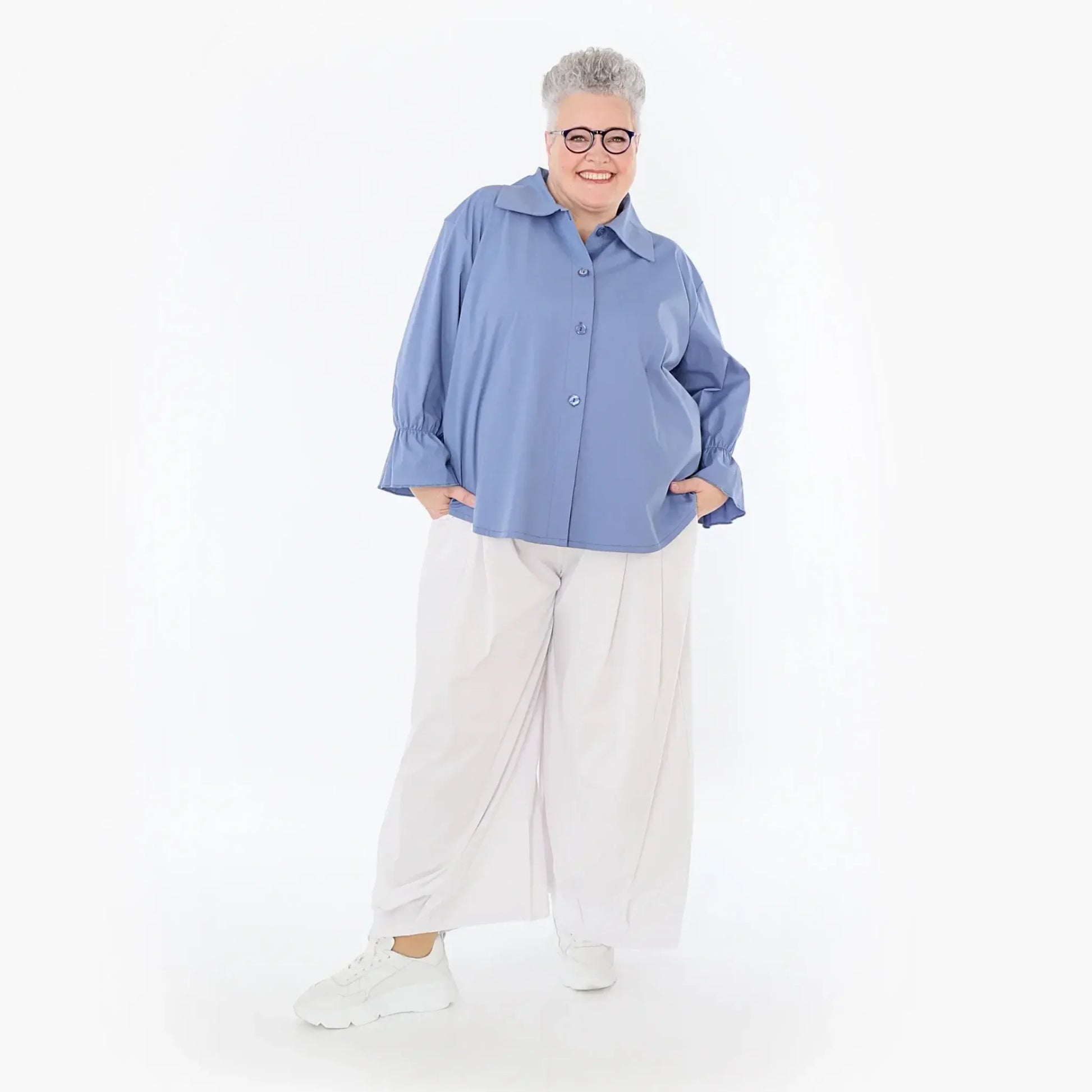  Ballonhose von AKH Fashion aus Baumwolle, 1482.07032, Weiß, Ausgefallen, Zeitlos, Schick
