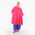  A-Form Jacke von AKH Fashion aus Baumwolle, 1482.07061, Fuchsia, Ausgefallen, Zeitlos
